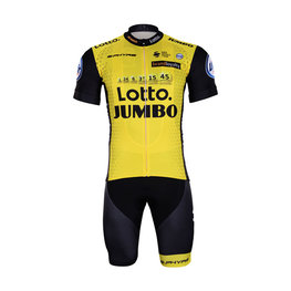 BONAVELO Cyklistický krátký dres a krátké kalhoty - LOTTO BLACK 2018 - černá/žlutá