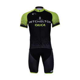 BONAVELO Cyklistický krátký dres a krátké kalhoty - ORICA 2018 - černá/zelená