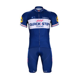 BONAVELO Cyklistický krátký dres a krátké kalhoty - QUICKSTEP 2018 - modrá