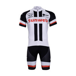 BONAVELO Cyklistický krátký dres a krátké kalhoty - SUNWEB 2018 - černá/bílá