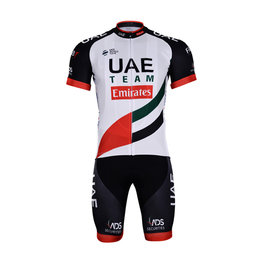 BONAVELO Cyklistický krátký dres a krátké kalhoty - UAE 2018 - bílá/černá