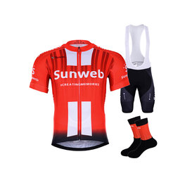 BONAVELO Cyklistický mega set - SUNWEB 2019 - červená/černá