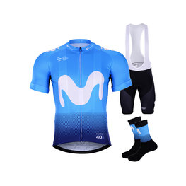 BONAVELO Cyklistický mega set - MOVISTAR 2019 - modrá/černá