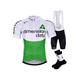 BONAVELO Cyklistický mega set - DIMENSION DATA 2019 - bílá/zelená/černá