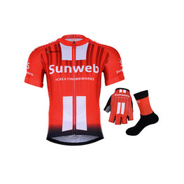 BONAVELO Cyklistický mega set - SUNWEB 2019 - červená/černá