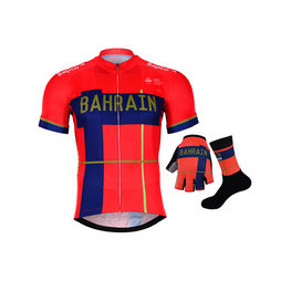 BONAVELO Cyklistický mega set - BAHRAIN MERIDA 2019 - červená/modrá