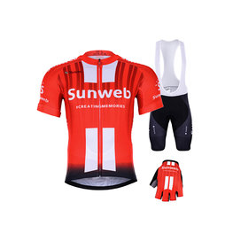 BONAVELO Cyklistický mega set - SUNWEB 2019 - černá/červená