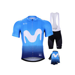 BONAVELO Cyklistický mega set - MOVISTAR 2019 - černá/modrá