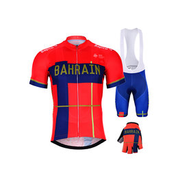BONAVELO Cyklistický mega set - BAHRAIN MERIDA 2019 - červená/modrá