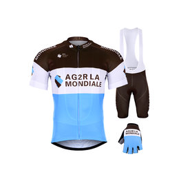 BONAVELO Cyklistický mega set - AG2R 2019 - modrá/bílá/hnědá