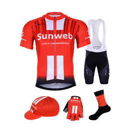 BONAVELO Cyklistický mega set - SUNWEB 2019 - červená/černá