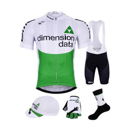 BONAVELO Cyklistický mega set - DIMENSION DATA 2019 - černá/bílá/zelená