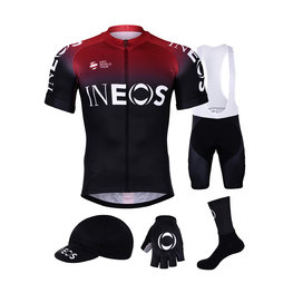 BONAVELO Cyklistický mega set - INEOS 2019 - bordó/černá