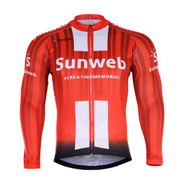 BONAVELO Cyklistický dres s dlouhým rukávem letní - SUNWEB 2019 SUMMER - červená