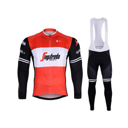 BONAVELO Cyklistický dlouhý dres a kalhoty - TREK 2019 SUMMER - červená/černá