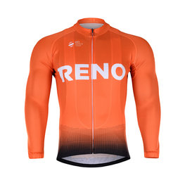 BONAVELO Cyklistický dres s dlouhým rukávem zimní - CCC RENO 2019 WINTER - černá/oranžová