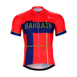 BONAVELO Cyklistický dres s krátkým rukávem - BAHRAIN MERIDA 2019 - modrá/červená