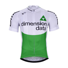 BONAVELO Cyklistický dres s krátkým rukávem - DIMENSION DATA 2019  - zelená/bílá