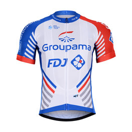BONAVELO Cyklistický dres s krátkým rukávem - GROUPAMA FDJ 2019 - bílá
