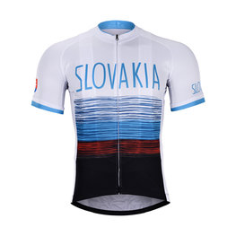 BONAVELO Cyklistický dres s krátkým rukávem - SLOVAKIA 2019 - černá/bílá