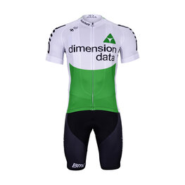 BONAVELO Cyklistický krátký dres a krátké kalhoty - DIMENSION DATA 2019 - zelená/černá/bílá