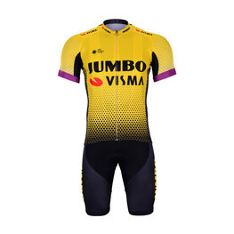 BONAVELO Cyklistický krátký dres a krátké kalhoty - JUMBO-VISMA 2019 - černá/žlutá