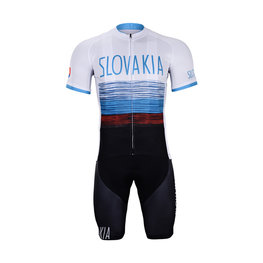 BONAVELO Cyklistický krátký dres a krátké kalhoty - SLOVAKIA 2019 - černá/bílá