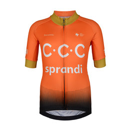 BONAVELO Cyklistický dres s krátkým rukávem - CCC 2020 KIDS - oranžová