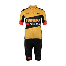 BONAVELO Cyklistický krátký dres a krátké kalhoty - JUMBO-VISMA '20 KIDS - žlutá/černá