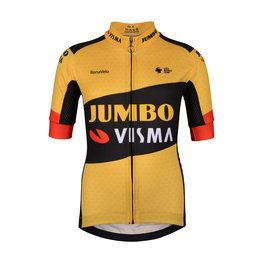 BONAVELO Cyklistický dres s krátkým rukávem - JUMBO-VISMA '20 KIDS - černá/žlutá