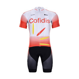 BONAVELO Cyklistický krátký dres a krátké kalhoty - COFIDIS 2020 - červená/bílá/černá