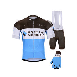 BONAVELO Cyklistický mega set - AG2R 2020 - bílá/modrá/hnědá
