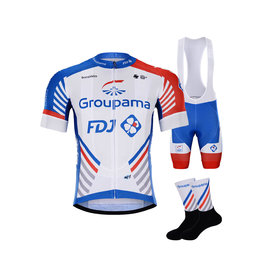BONAVELO Cyklistický mega set - GROUPAMA FDJ 2020 - červená/modrá/bílá
