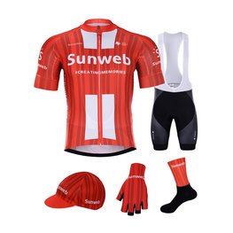 BONAVELO Cyklistický mega set - SUNWEB 2020 - černá/červená