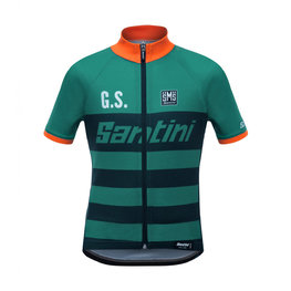 SANTINI Cyklistický dres s krátkým rukávem - 365GS KIDS - modrá/oranžová