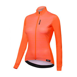 SANTINI Cyklistický dres s dlouhým rukávem zimní - SCIA LADY WINTER - oranžová