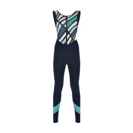 SANTINI Cyklistické kalhoty dlouhé s laclem - CORAL RAGGIO LADY - modrá/černá