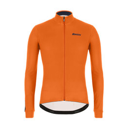 SANTINI Cyklistický dres s dlouhým rukávem zimní - COLORE WINTER - oranžová