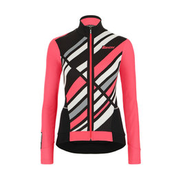 SANTINI Cyklistický dres s dlouhým rukávem zimní - CORAL RAGGIO LADY - růžová/černá