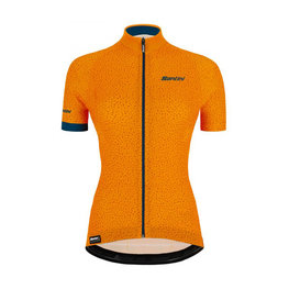 SANTINI Cyklistický dres s krátkým rukávem - GIADA HIP LADY - oranžová