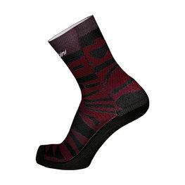 SANTINI Cyklistické ponožky klasické - LA VUELTA 2018 - fialová/černá