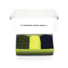 SANTINI Cyklistické ponožky klasické - ORIGINE SOXBOX - žlutá/černá