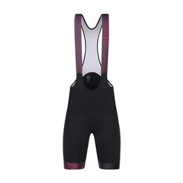 SANTINI Cyklistické kalhoty krátké s laclem - LA VUELTA 2018 - černá/fialová