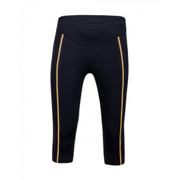 SANTINI Cyklistické kalhoty 3/4 bez laclu - WORUN LADY - oranžová/černá