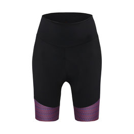 SANTINI Cyklistické kalhoty krátké bez laclu - RITMO LADY  - červená/černá