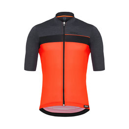 SANTINI Cyklistický dres s krátkým rukávem - STILE  - černá/oranžová