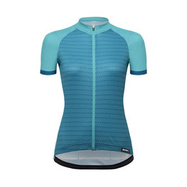 SANTINI Cyklistický dres s krátkým rukávem - RITMO LADY  - modrá