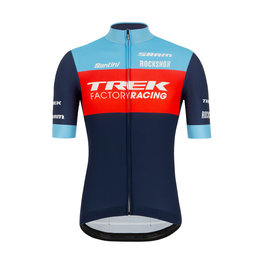 SANTINI Cyklistický dres s krátkým rukávem - TREK TFR XC 2021 - světle modrá/modrá