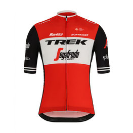 SANTINI Cyklistický dres s krátkým rukávem - TREK 2019 BLEND - červená/bílá/černá