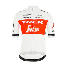 SANTINI Cyklistický dres s krátkým rukávem - TREK 2019 BLEND - bílá/červená